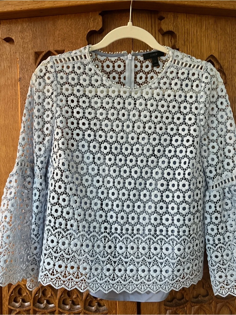 Light Blue Lace Blouse